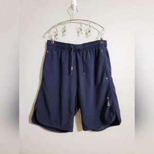 Reebok Mens Athletic Shorts Navy Blue